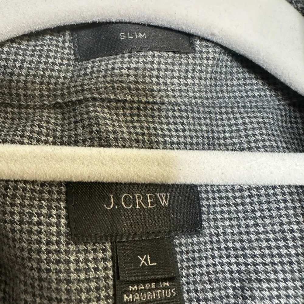 J.Crew Men’s‎ 100% Cotton Gray Button-Up Shirt Slim Fit XL